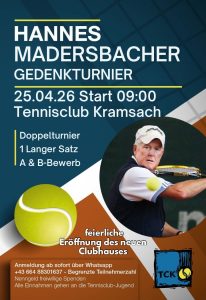 Hannes Madersbacher Gedenkturnier am 25. April 2026
